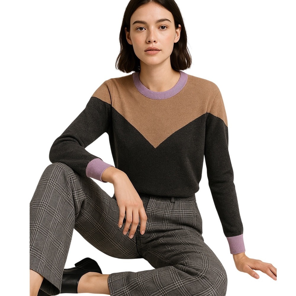 Madewell sz SM Color block Alpaca Wool Blend Sweater‎ Excellent